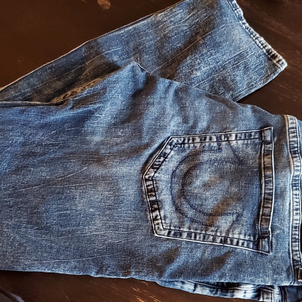 True Religion Mens Rocco Relaxed Skinny No Flap -